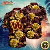 Logo Team NFL Washington Commanders Flower Floral Hawaiian Shirt Style Summer Sport Hawaiian Shirt