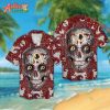 Logo Team NFL Washington Commanders Sugar Skull Hawaiian Shirt Style Summer Sport Hawaiian Shirt