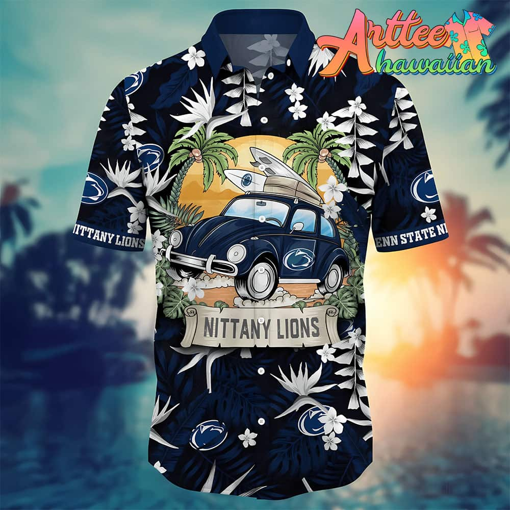 NCAA Penn State Nittany Lions Hawaiian Shirt Vacation Gift For Fans Football Lover