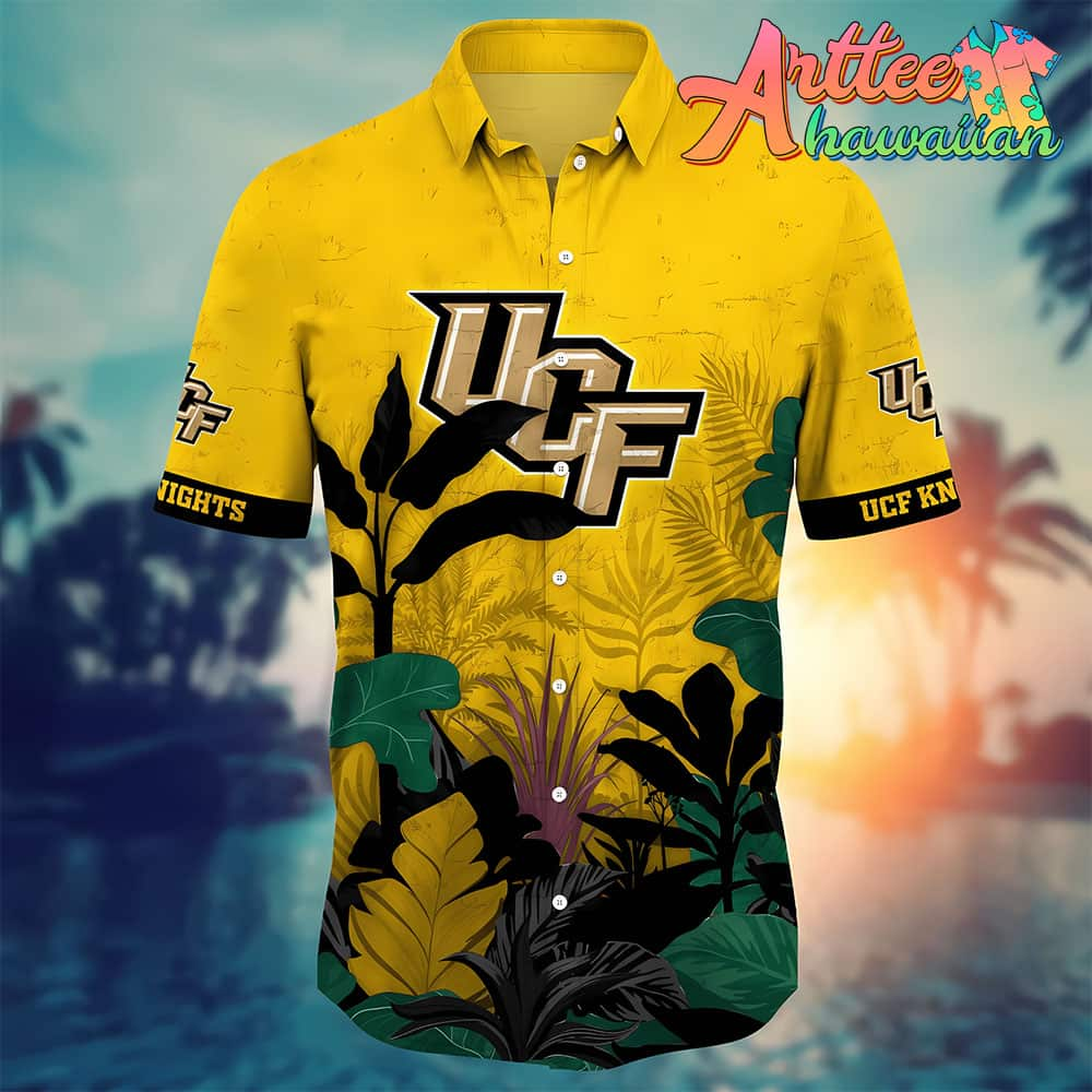 NCAA Ucf Knights Hawaiian Shirt Tropical Tree Gift For Fans Football Lover