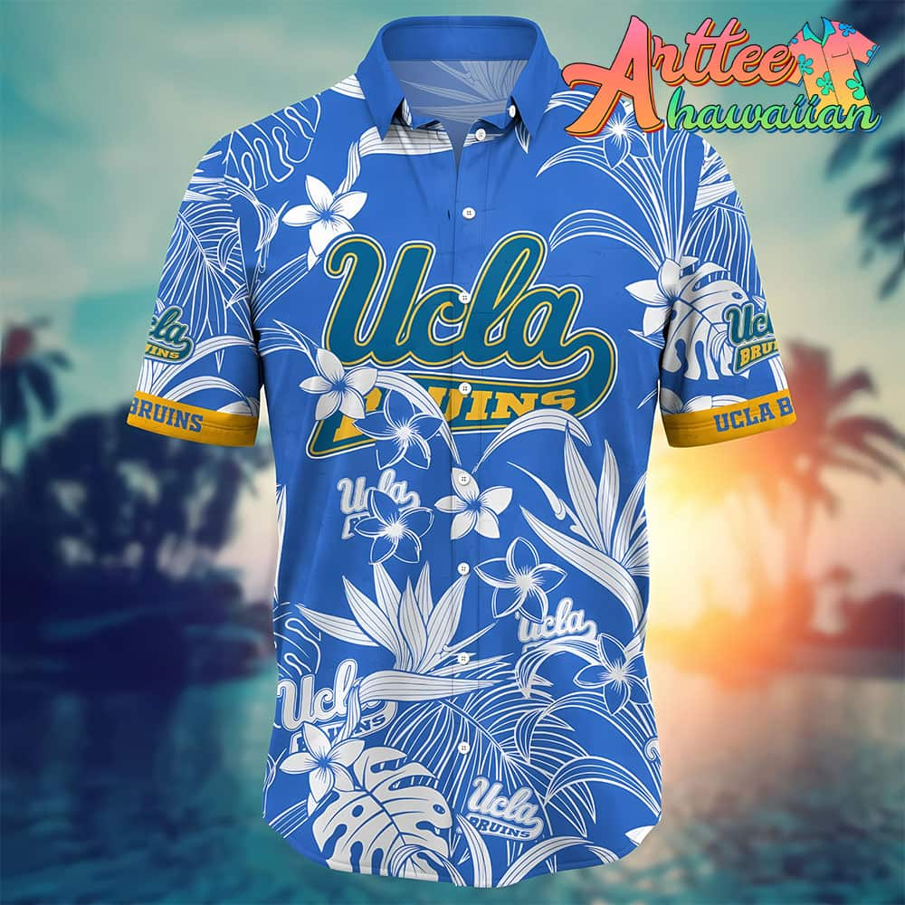 NCAA Ucla Bruins Hawaiian Shirt Tropical Flower Gift For Fans Football Lover