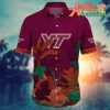 NCAA Virginia Tech Hokies Hawaiian Shirt Tropical Tree Gift For Fans Football Lover