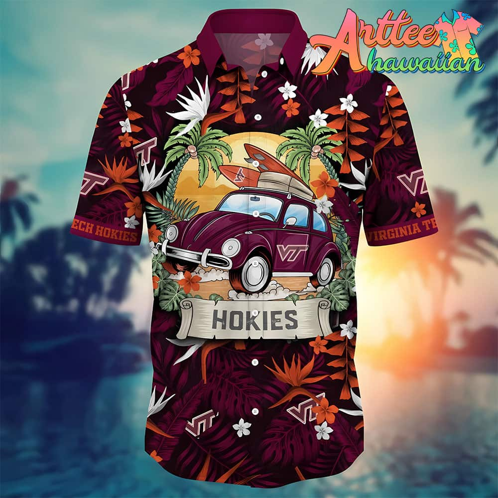 NCAA Virginia Tech Hokies Hawaiian Shirt Vacation Gift For Fans Football Lover