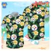 NFL Pittsburgh Steelers Hawaiian Shirt Tropical Flower Gift For Fans Football Lover