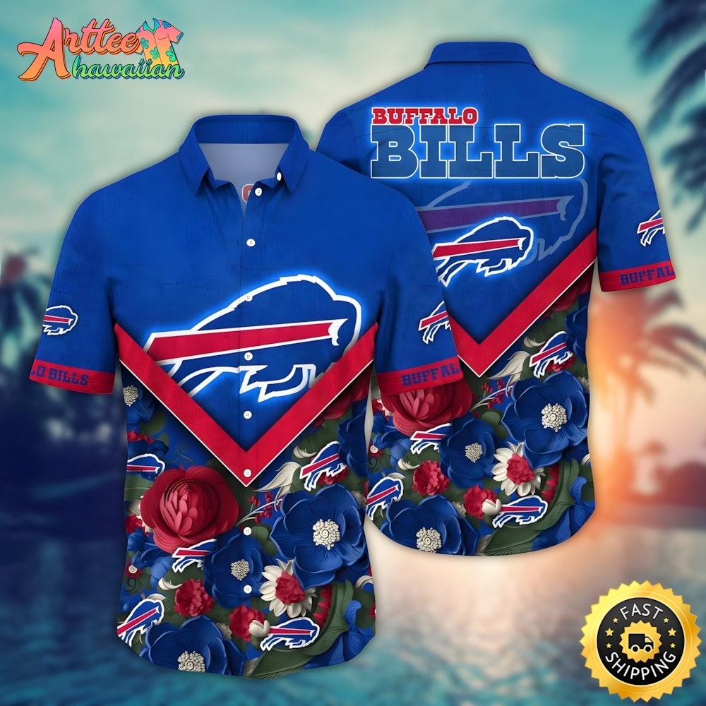 NFL Team Buffalo Bills Flower Summer Hawaiian Shirt Style Summer Sport Hawaiian Shirt