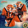 NFL Team Cincinnati Bengals Flower Island Inspired Apparel Hawaiian Shirt Style Summer Sport Hawaiian Shirt