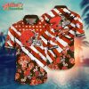 NFL Team Cleveland Browns American Flag Hawaiian Shirt Style Summer Sport Hawaiian Shirt