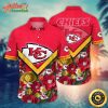 NFL Team Kansas City Chiefs Flower Summer Hawaiian Shirt Style Summer Sport Hawaiian Shirt