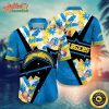 NFL Team Los Angeles Chargers Flower Island Inspired Apparel Hawaiian Shirt Style Summer Sport Hawaiian Shirt