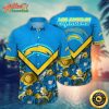 NFL Team Los Angeles Chargers Flower Summer Hawaiian Shirt Style Summer Sport Hawaiian Shirt