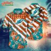 NFL Team Miami Dolphins American Flag Hawaiian Shirt Style Summer Sport Hawaiian Shirt