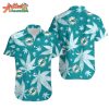 NFL Team Miami Dolphins Cannabis Leaf Hawaiian Shirt Style Summer Sport Hawaiian Shirt