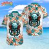 NFL Team Miami Dolphins Metallica And Flower Hawaiian Shirt Style Summer Sport Hawaiian Shirt