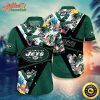 NFL Team New York Jets Flower Island Inspired Apparel Hawaiian Shirt Style Summer Sport Hawaiian Shirt