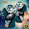 NFL Team Philadelphia Eagles Flower Island Inspired Apparel Hawaiian Shirt Style Summer Sport Hawaiian Shirt