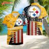 NFL Team Pittsburgh Steelers American Flag Hawaiian Shirt Style Summer Sport Hawaiian Shirt