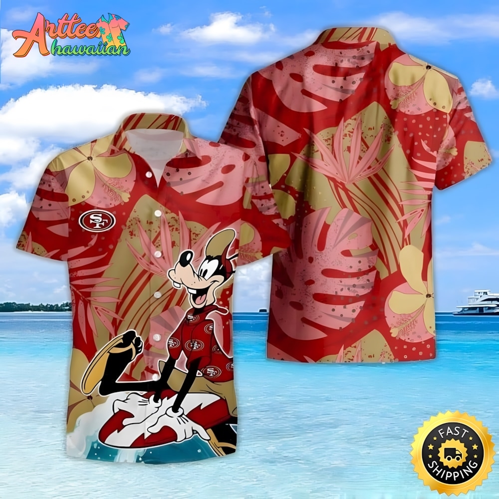 NFL Team San Francisco 49ers Goofy Hawaiian Shirt Style Summer Sport Hawaiian Shirt