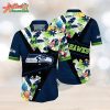 NFL Team Seattle Seahawks Flower Island Inspired Apparel Hawaiian Shirt Style Summer Sport Hawaiian Shirt