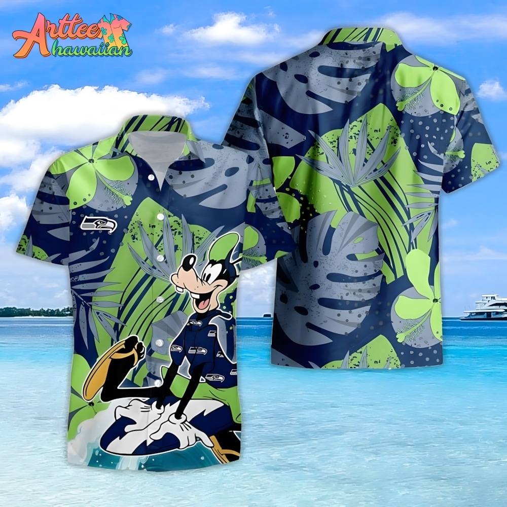 NFL Team Seattle Seahawks Goofy Hawaiian Shirt Style Summer Sport Hawaiian Shirt