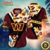 NFL Team Washington Commanders Flower Island Inspired Apparel Hawaiian Shirt Style Summer Sport Hawaiian Shirt