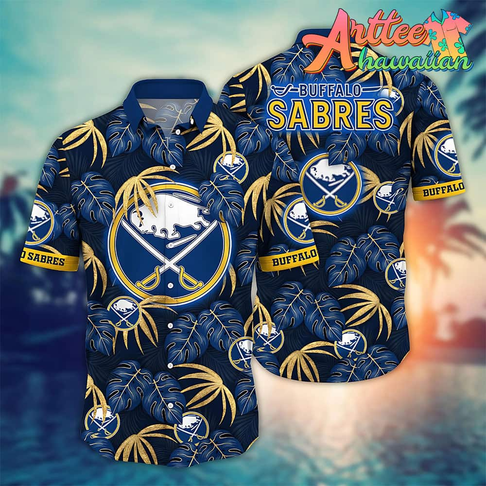 Nhl Buffalo Sabres Hawaiian Shirt Leaf Gift For Fans Football Lover