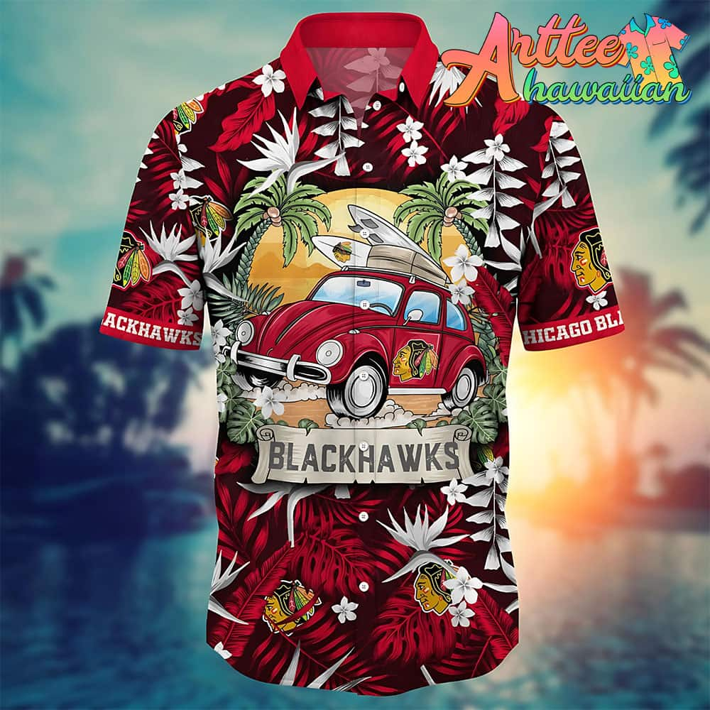 Nhl Chicago Blackhawks Hawaiian Shirt Vacation Gift For Fans Football Lover