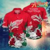 Nhl Detroit Red Wings Hawaiian Shirt Tropical Tree Gift For Fans Football Lover