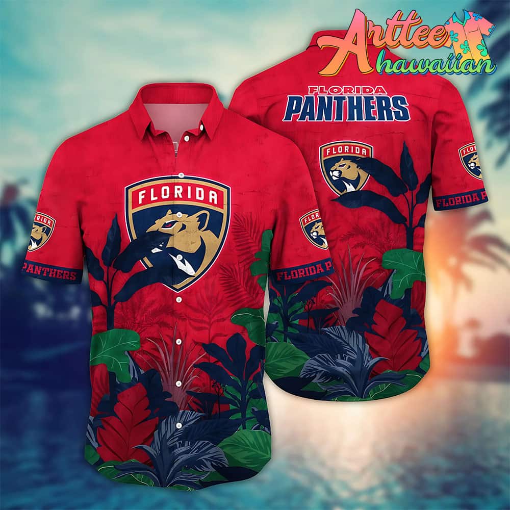 Nhl Florida Panthers Hawaiian Shirt Tropical Tree Gift For Fans Football Lover