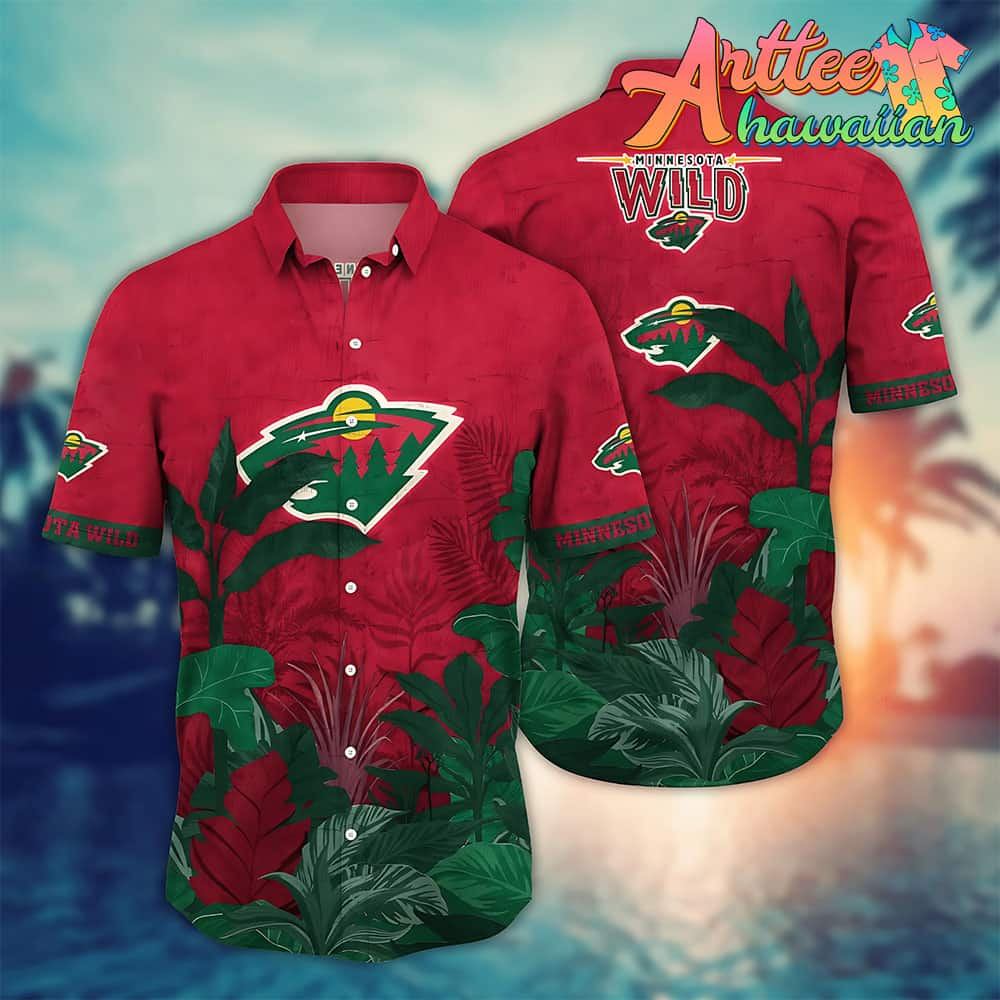 Nhl Minnesota Wild Hawaiian Shirt Tropical Tree Gift For Fans Football Lover