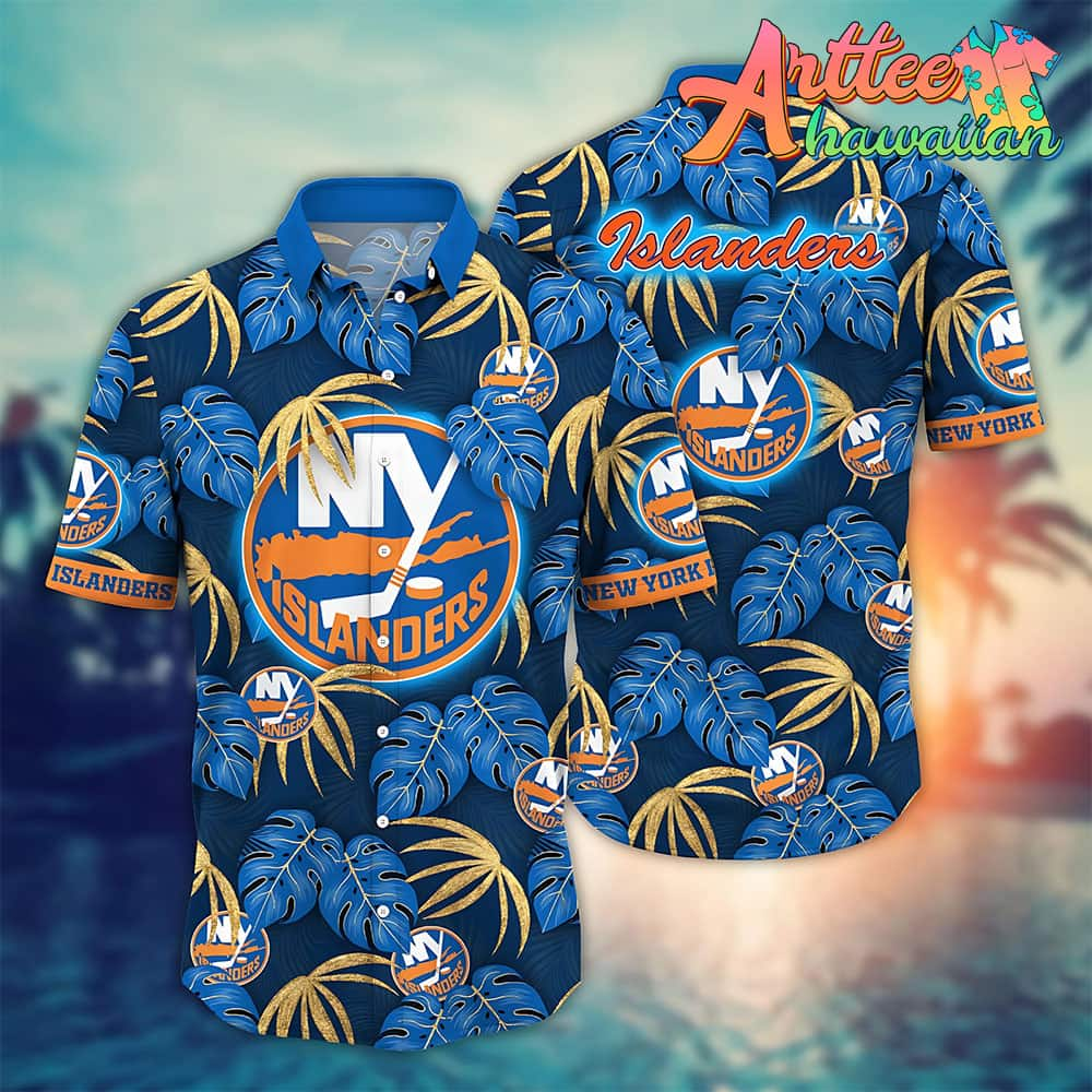 Nhl New York Islanders Hawaiian Shirt Leaf Gift For Fans Football Lover