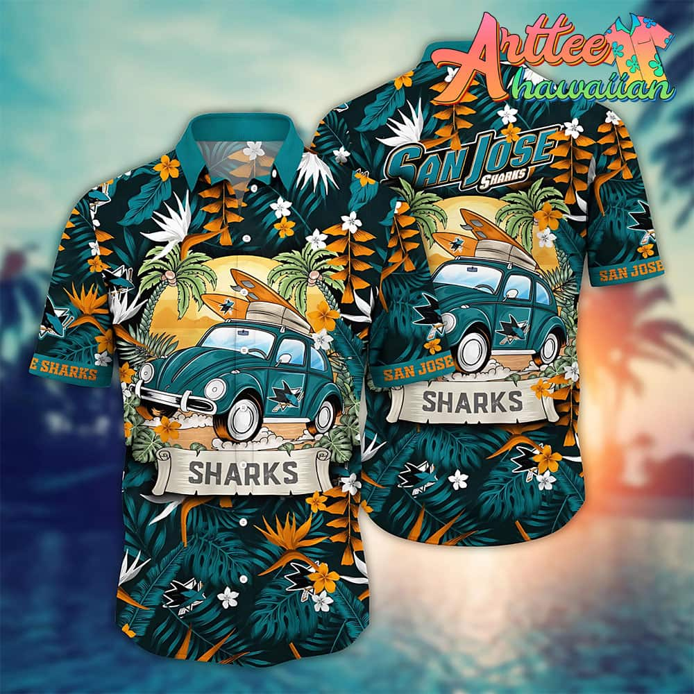 Nhl San Jose Sharks Hawaiian Shirt Style1 Gift For Fans Football Lover