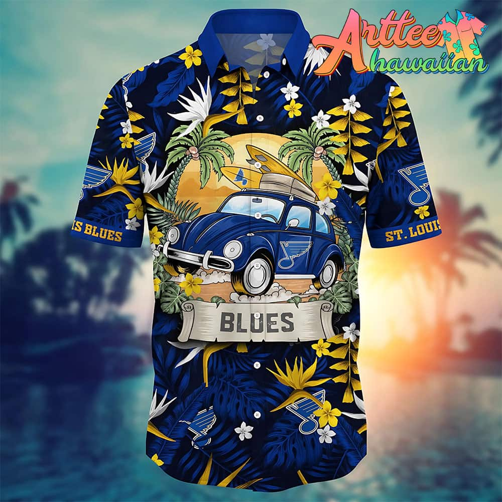 Nhl St Louis Blues Hawaiian Shirt Vacation Gift For Fans Football Lover